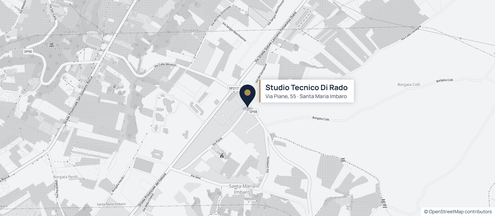 Mappa: Studio Tecnico Di Rado, Via Piane 55, Santa Maria Imbaro (CH)